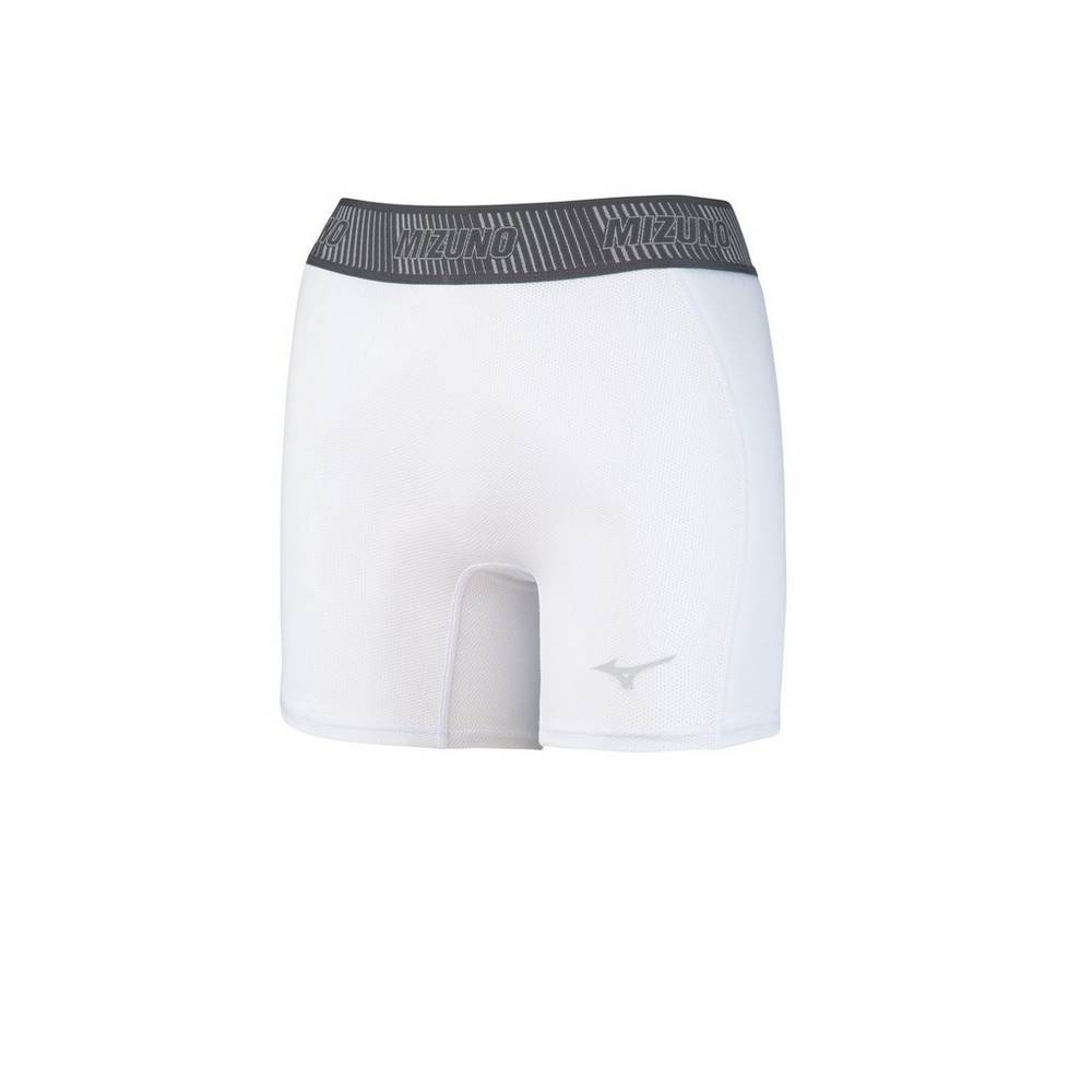 Pantalones Cortos Mizuno Softball Aero Vent Padded Sliding Para Mujer Blancos 2406791-GS